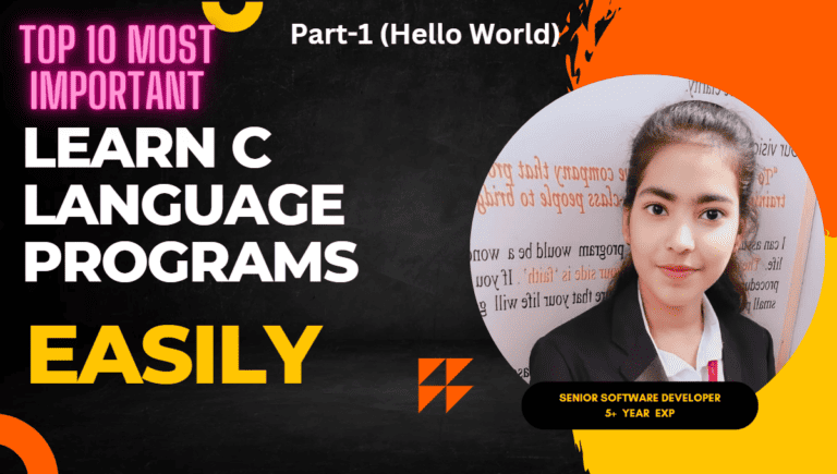 First Program in C Language | Hello World Program