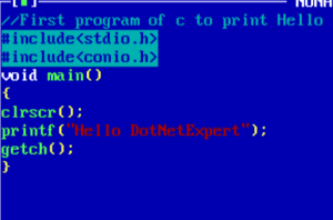 First Program in C Language | Hello World Program